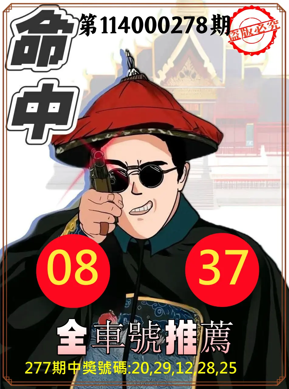 今彩539第114000278期(11/17)今彩539全車2中2命中推薦