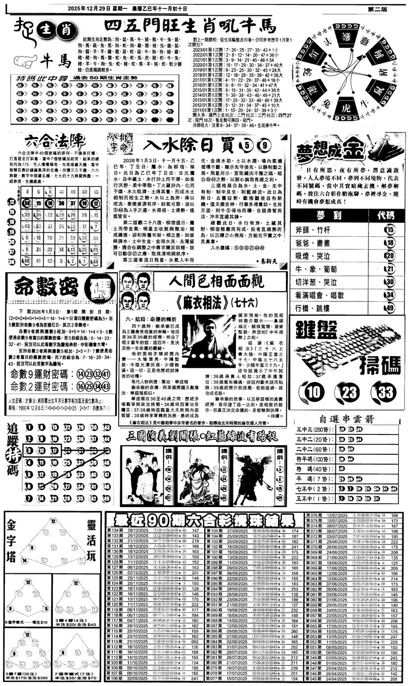 六合彩001期新报跑狗4(黑白)