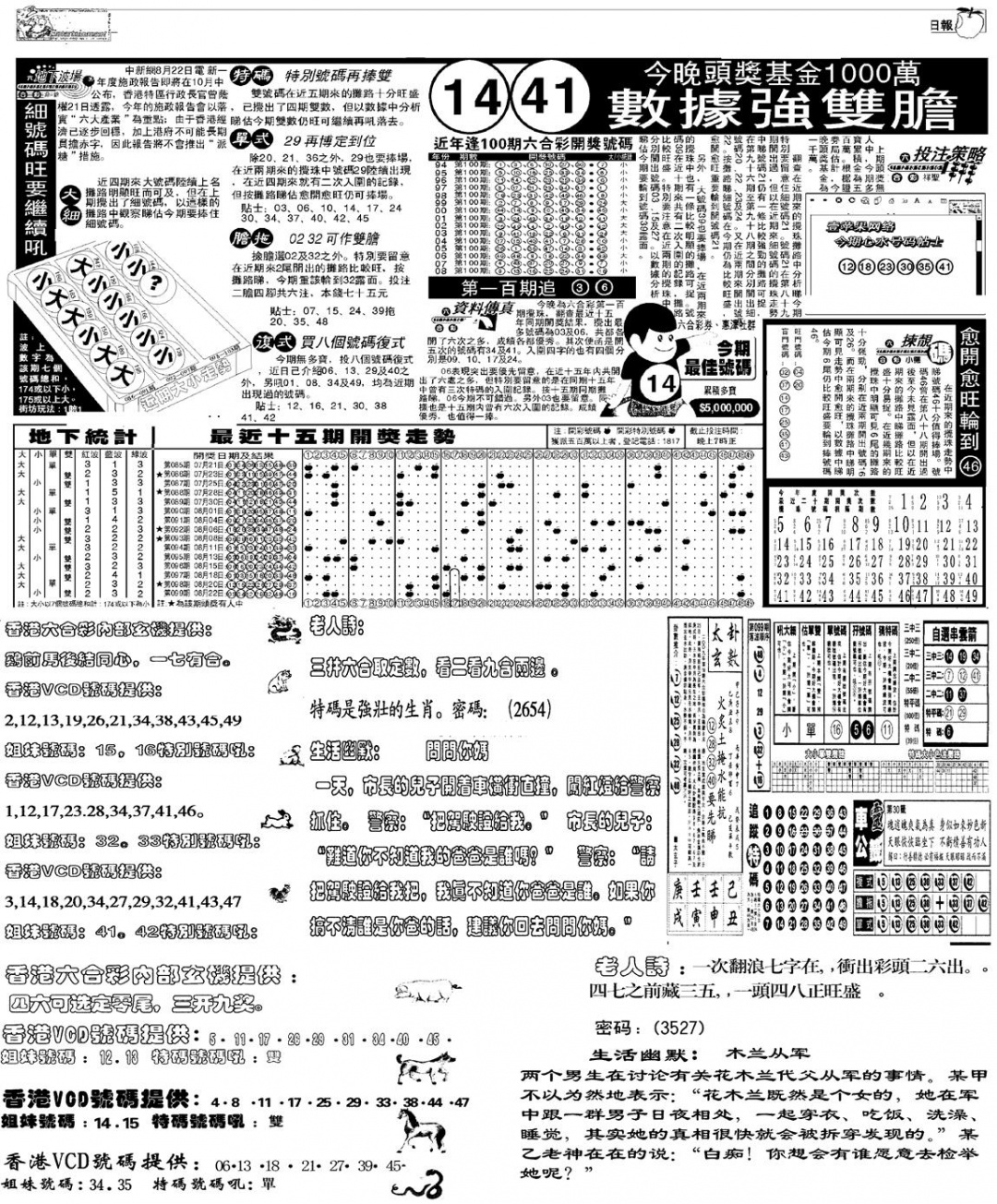 六合彩100期当日报-5(黑白)