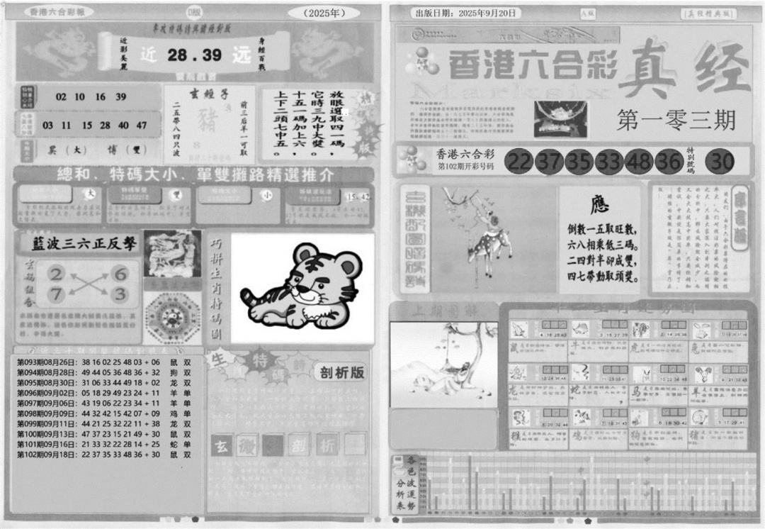 六合彩103期真经A(黑白)
