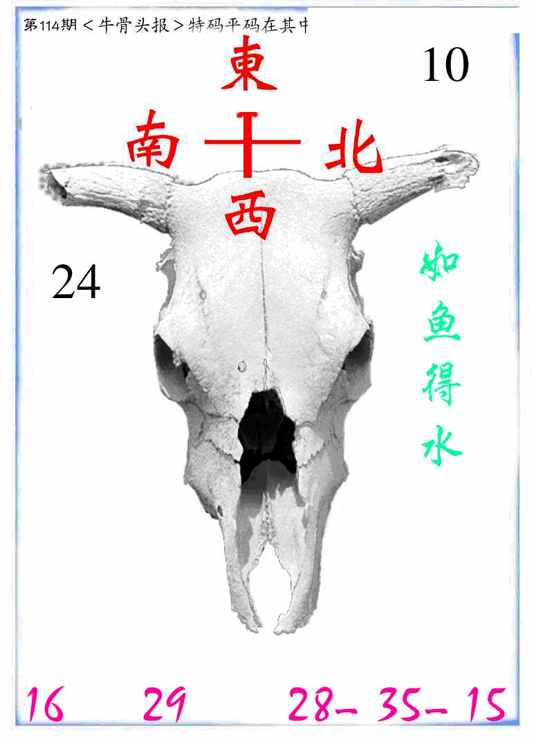 六合彩114期牛派系列7(黑白)