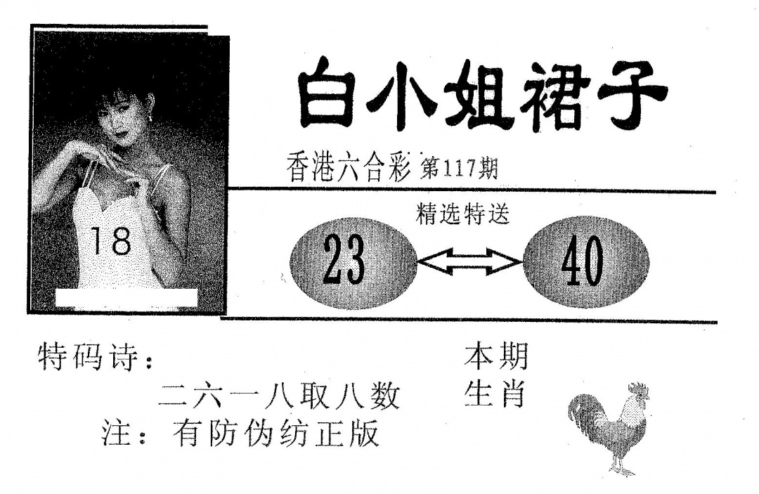 六合彩117期白姐裙子(黑白)