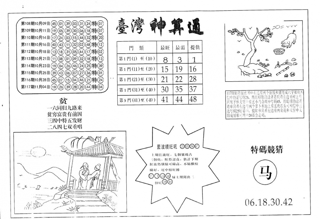 六合彩118期老潮汕澳门三合(黑白)
