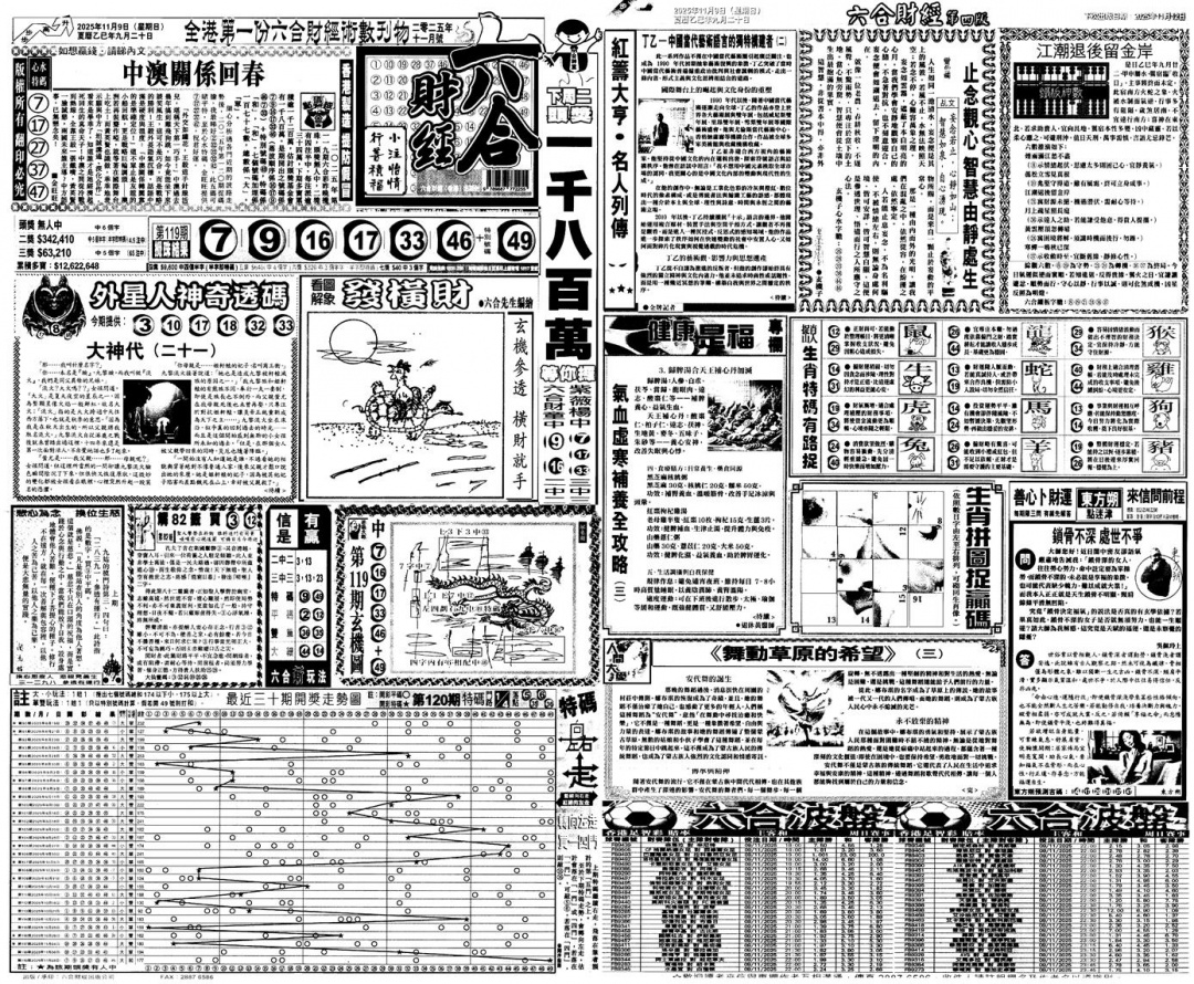 六合彩120期大财经A(黑白)