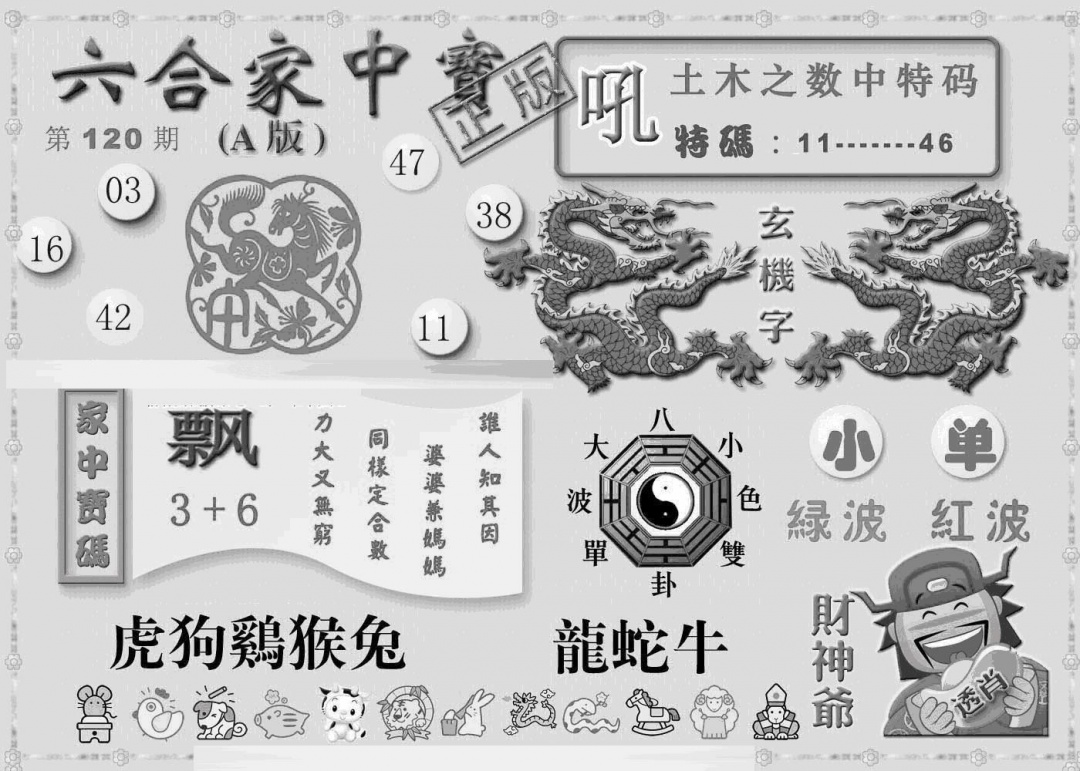 六合彩120期曾神童出世A(黑白)