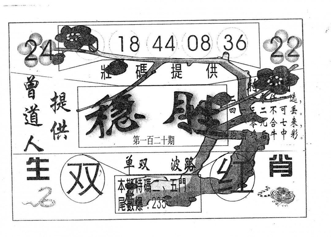 六合彩120期稳胜(黑白)