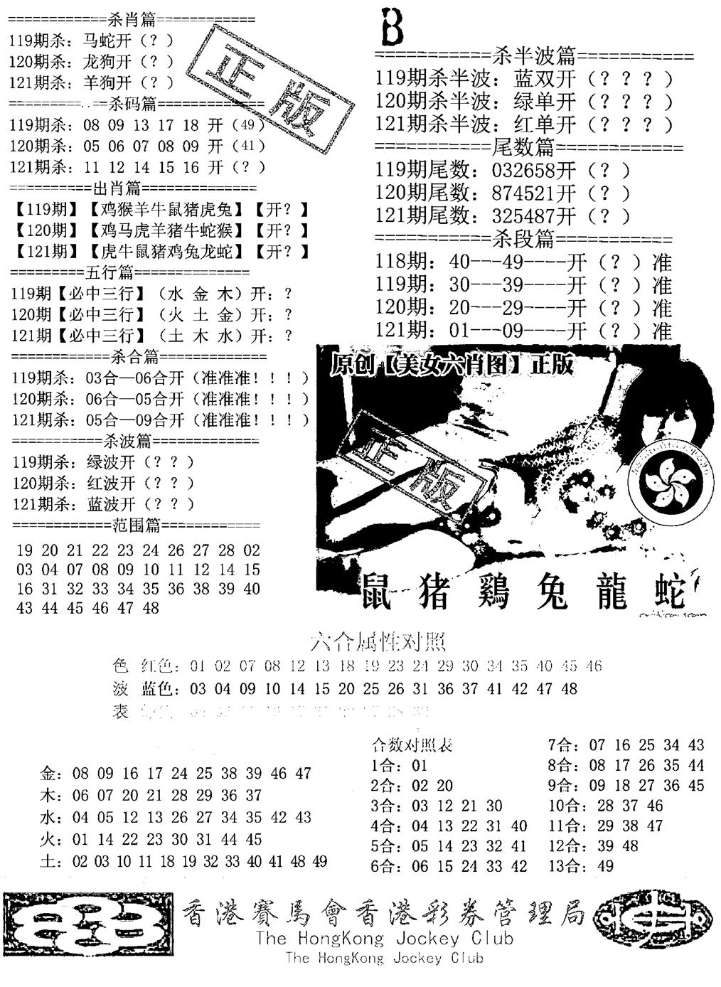 六合彩121期通缉令-2(黑白)