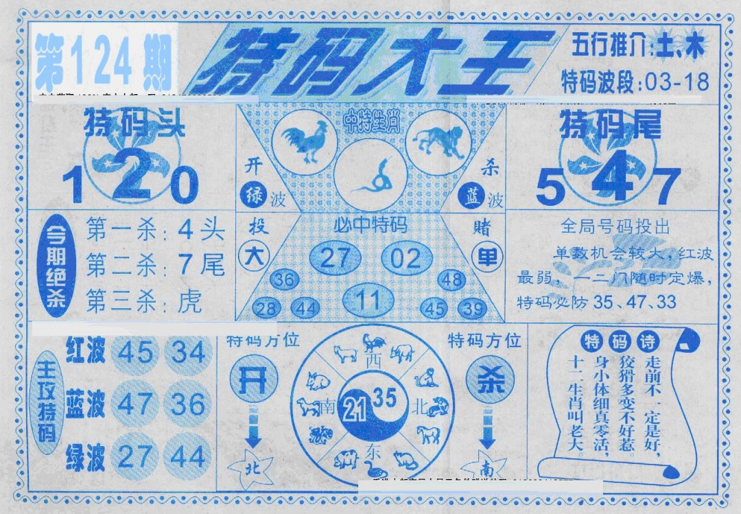 六合彩124期特码大王(新图)(黑白)