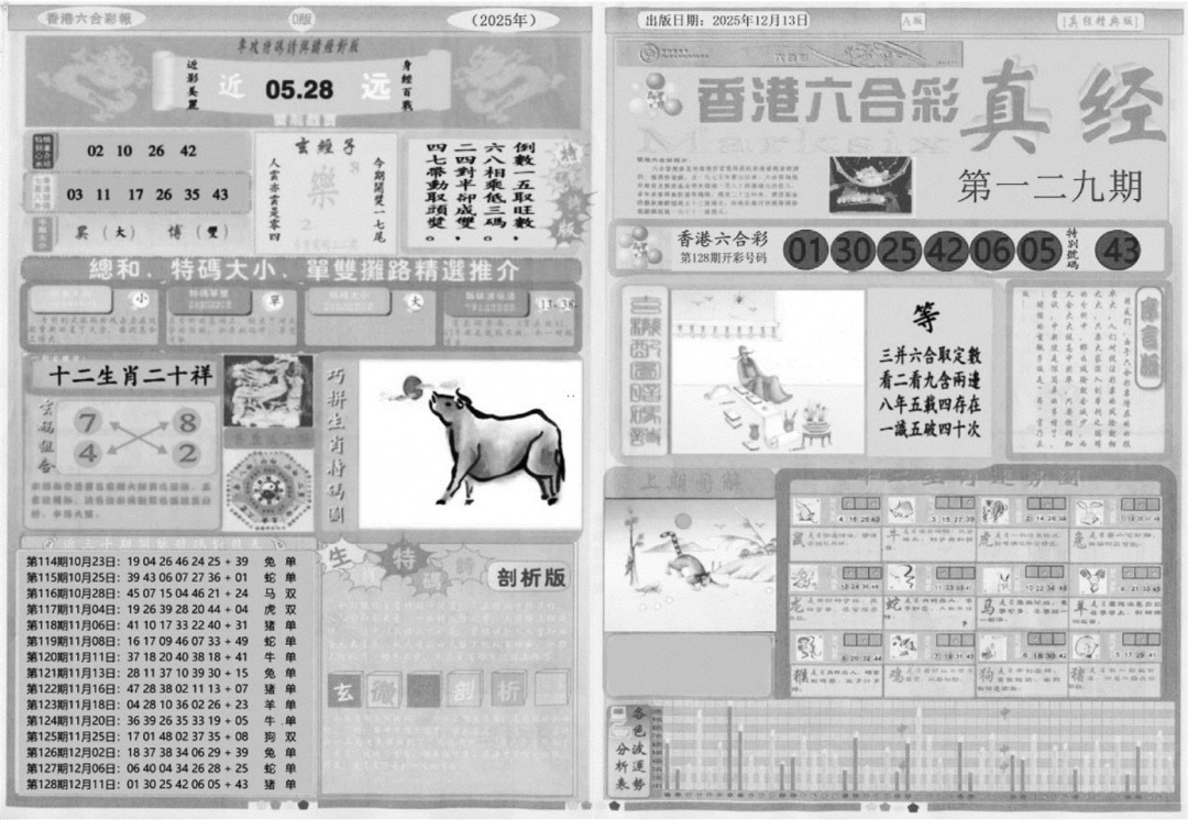 六合彩129期真经A(黑白)