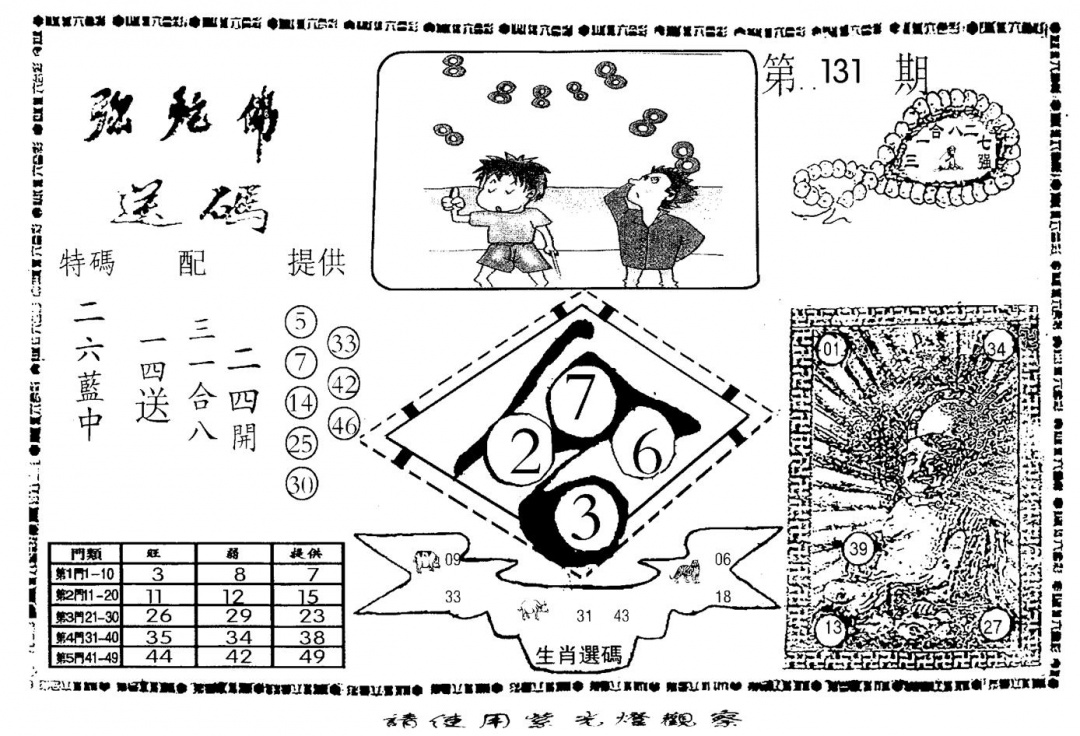 六合彩131期老弥驼?(黑白)