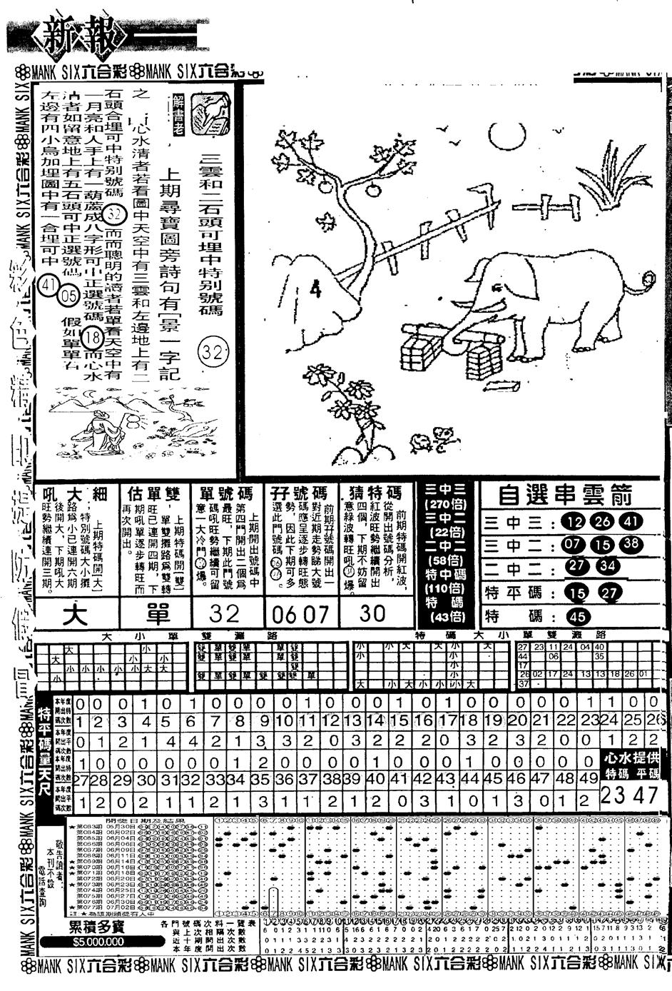 六合彩078期假新报跑狗A(黑白)