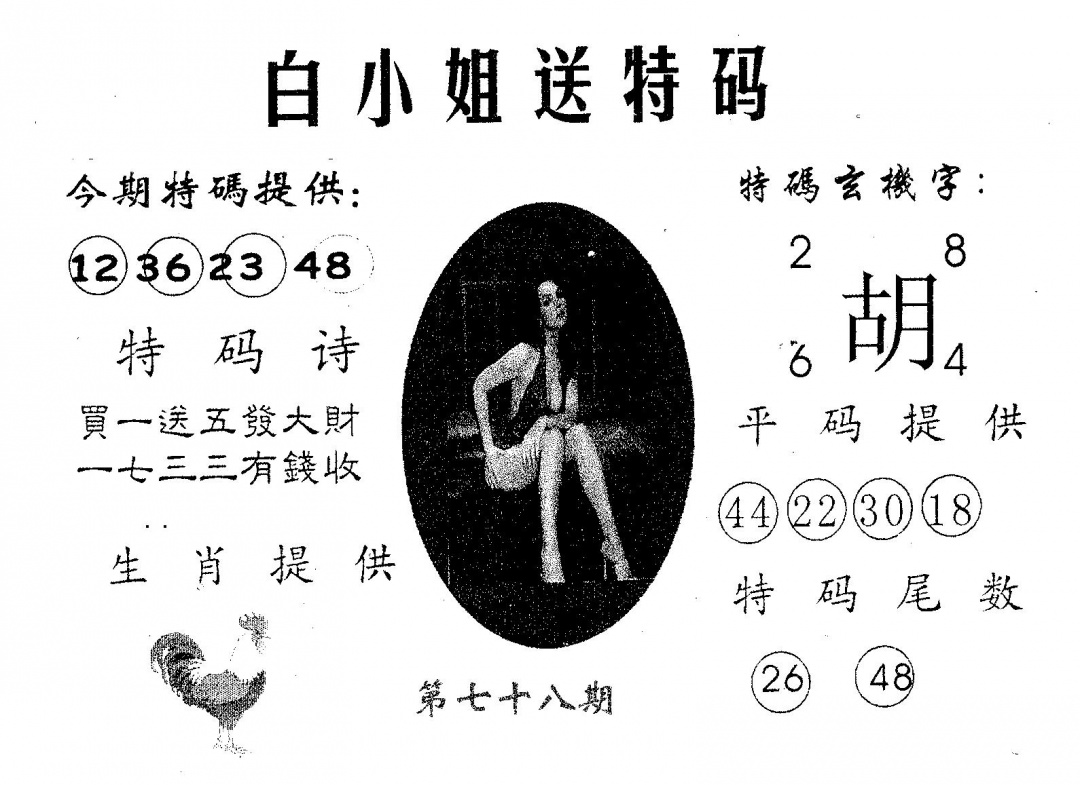 六合彩078期白姐送特(黑白)