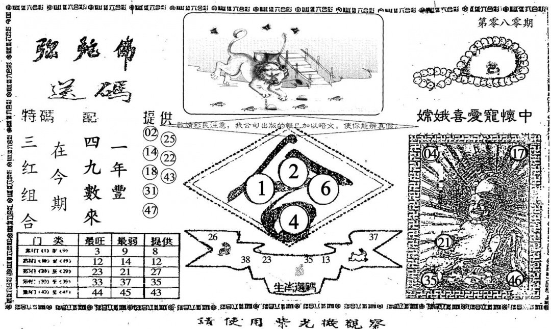 六合彩080期老弥陀佛(黑白)