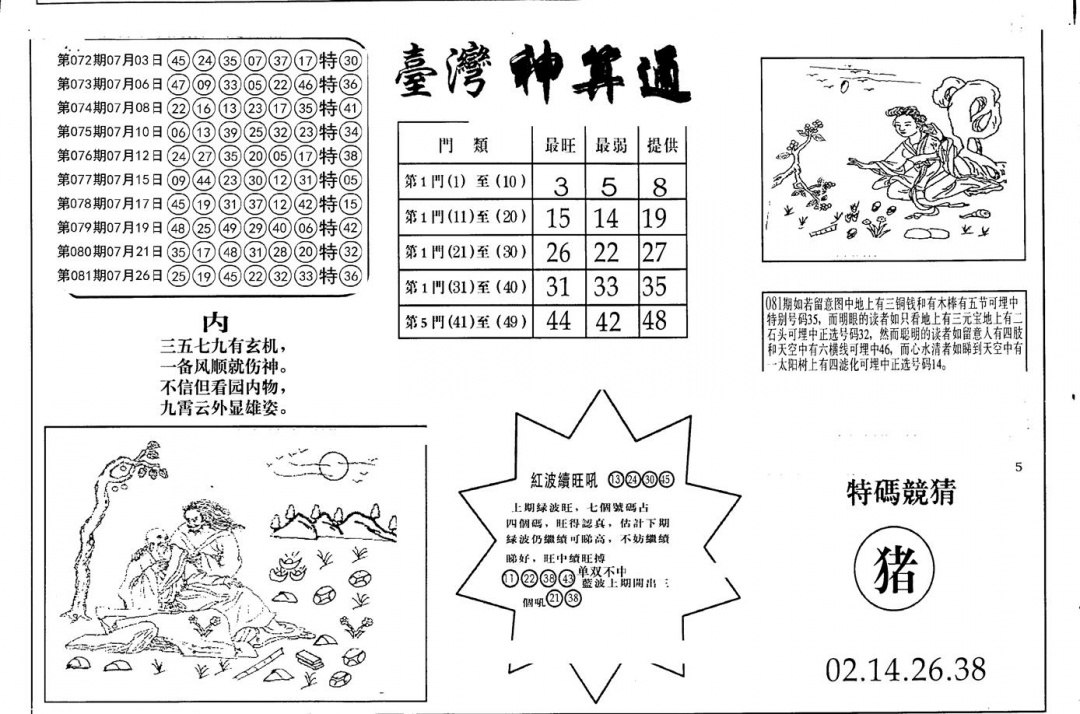 六合彩082期老潮汕台湾神算(黑白)