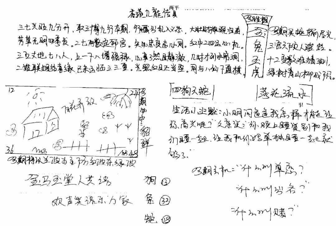 六合彩083期手写九龙内幕B(黑白)