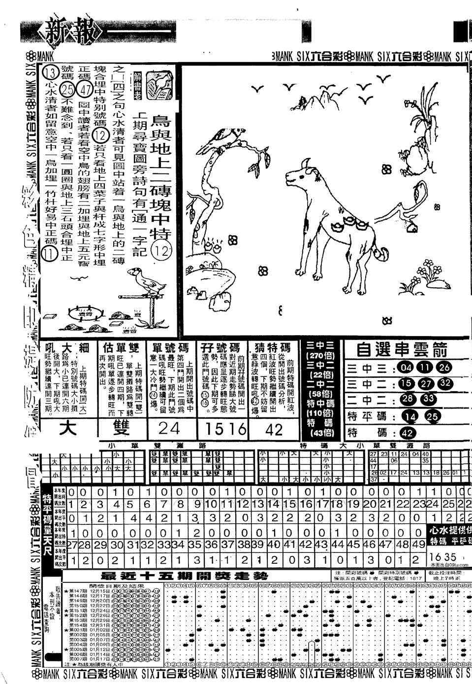 六合彩084期假新报跑狗A(黑白)