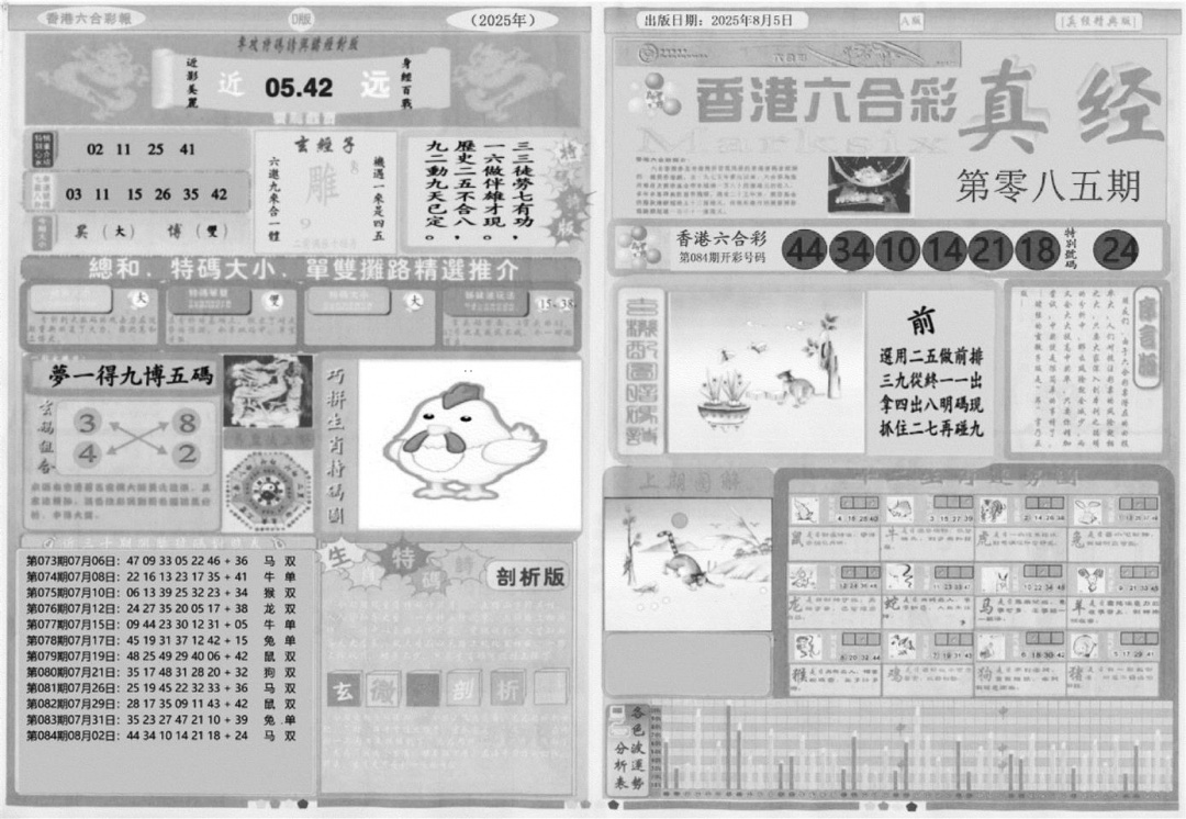 六合彩085期真经A(黑白)