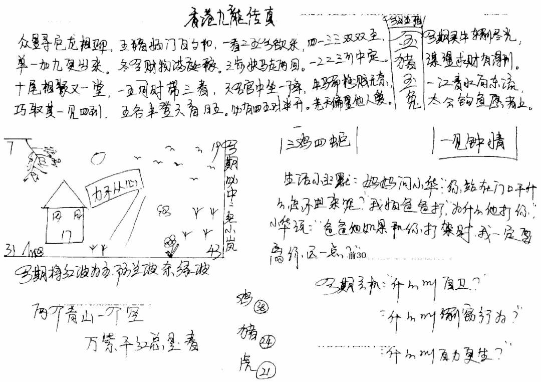 六合彩085期手写九龙内幕B(黑白)