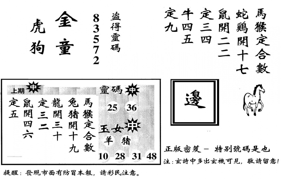 六合彩085期城市都鼠王(黑白)