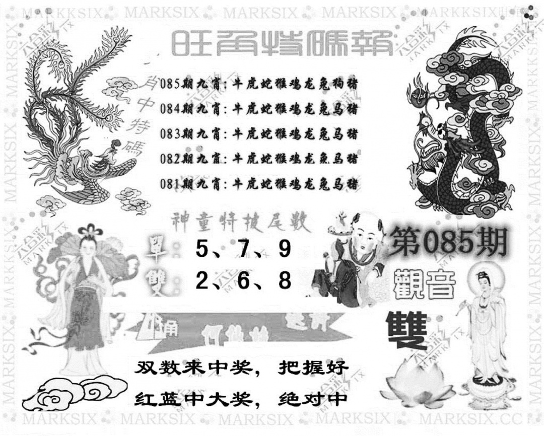 六合彩085期旺角特码报(彩)(黑白)