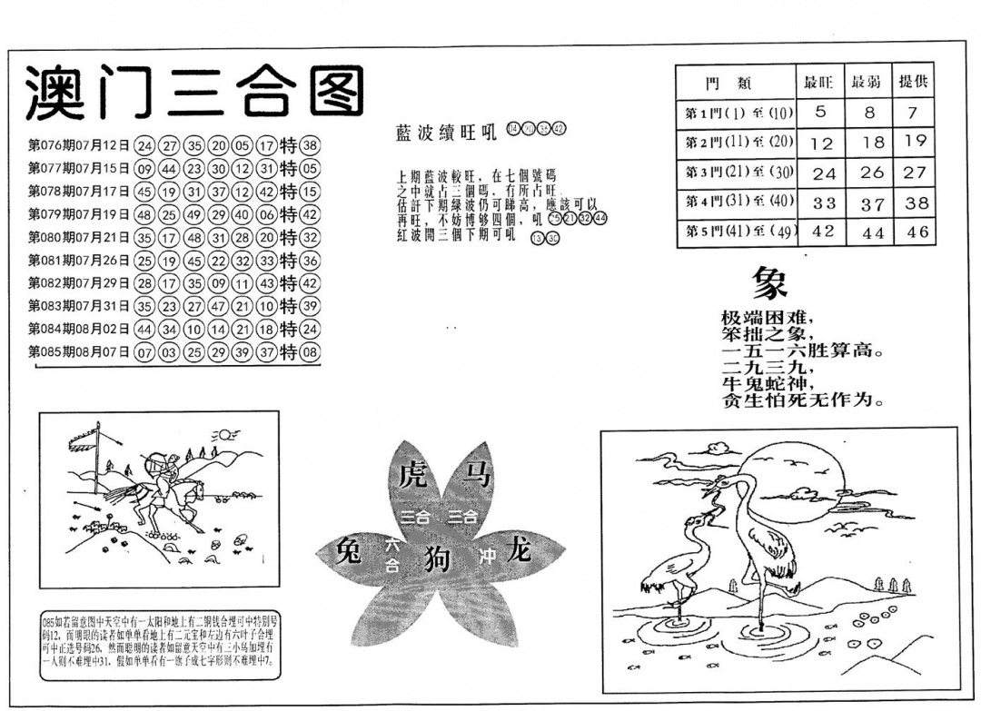 六合彩086期老潮汕台湾神算(黑白)