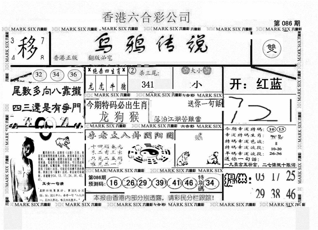 六合彩086期另版乌鸦传说(黑白)