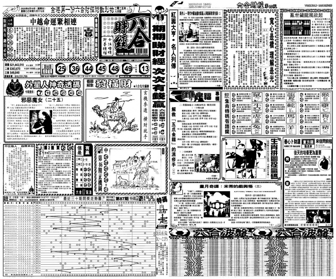 六合彩087期大财经A(黑白)
