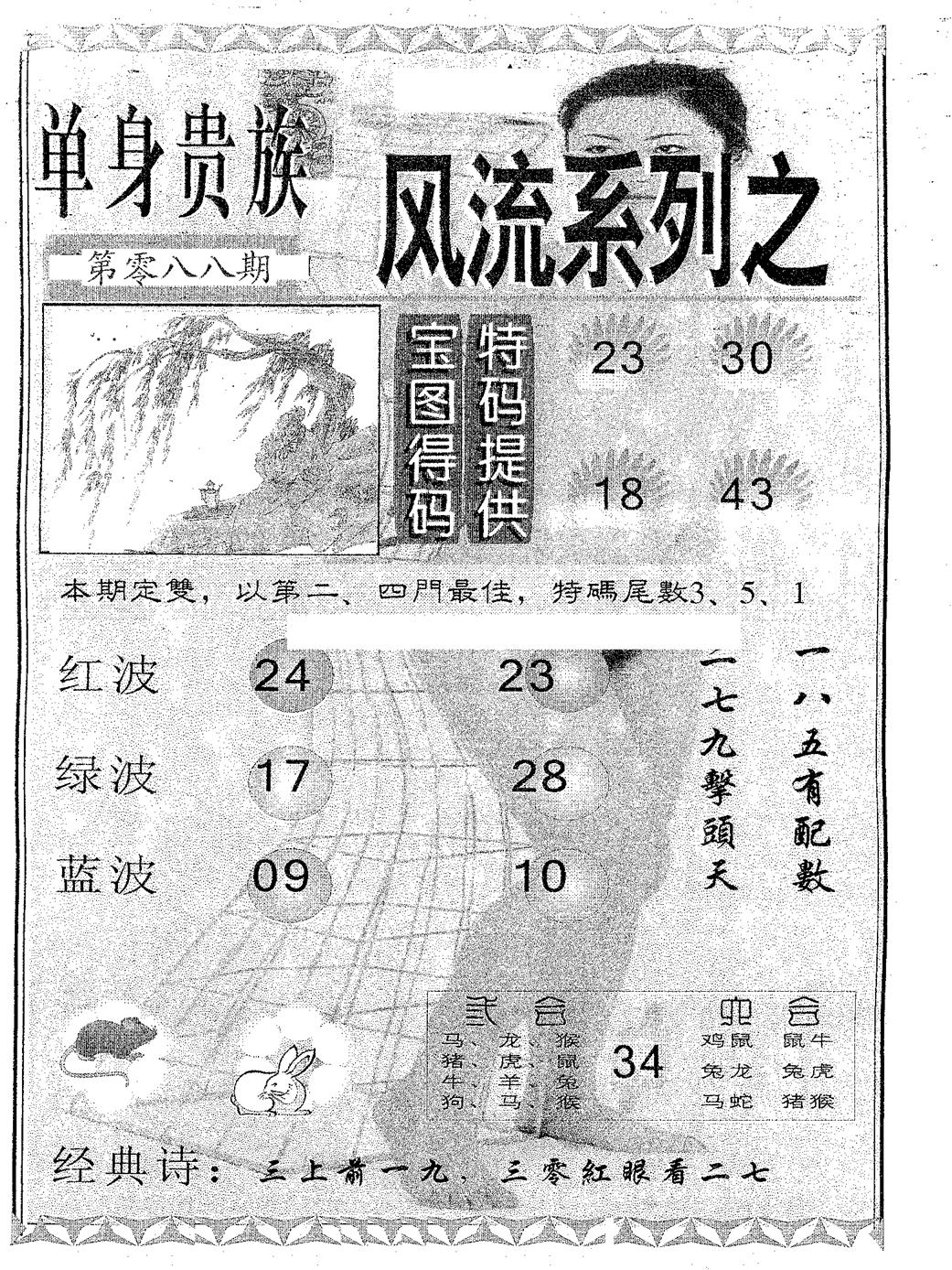 六合彩088期风流系列-1(黑白)