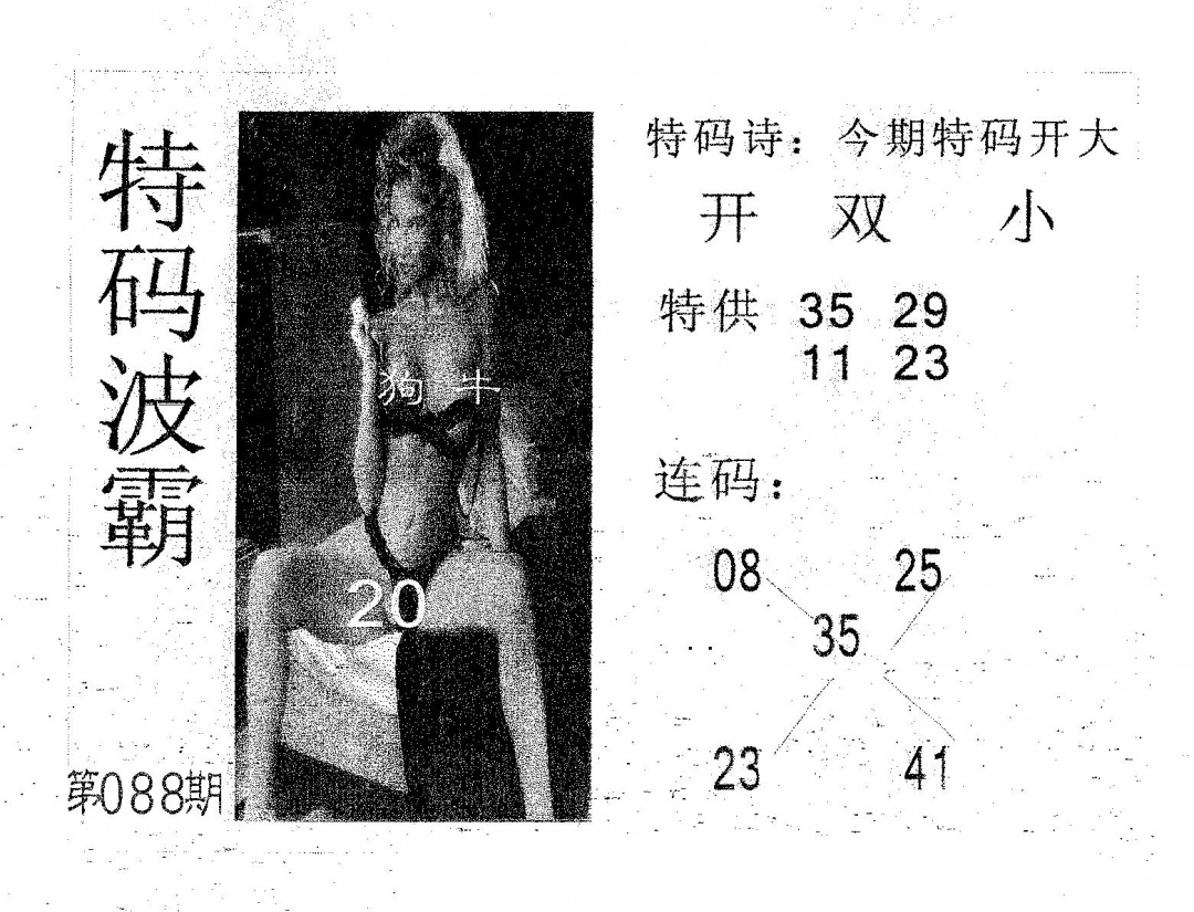 六合彩088期特码波霸(黑白)