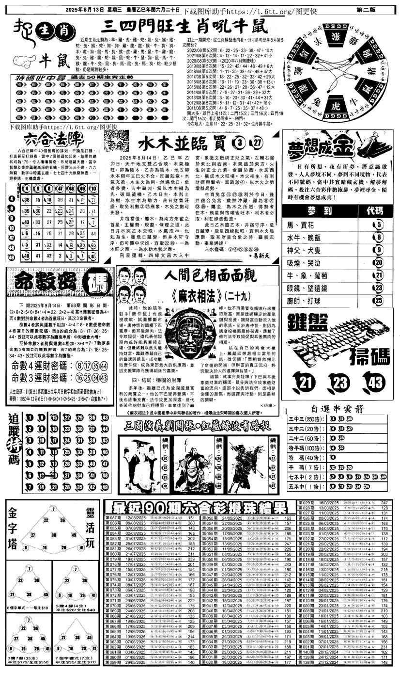 六合彩088期新报跑狗4(黑白)