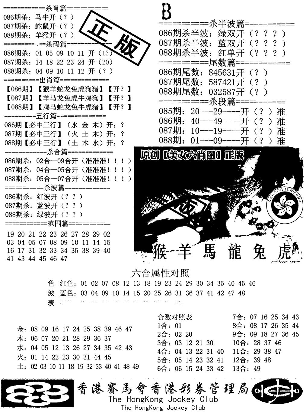 六合彩088期通缉令-2(黑白)