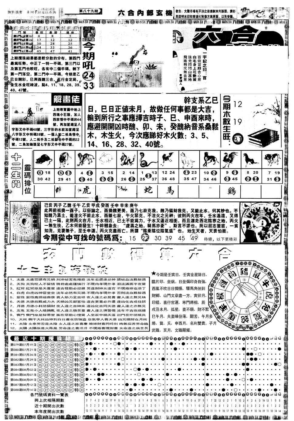 六合彩089期另内部玄机A(黑白)