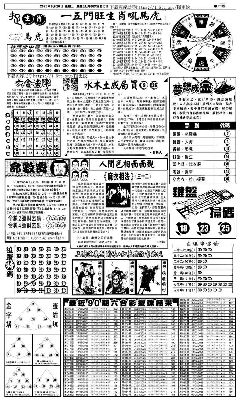 六合彩091期新报跑狗4(黑白)