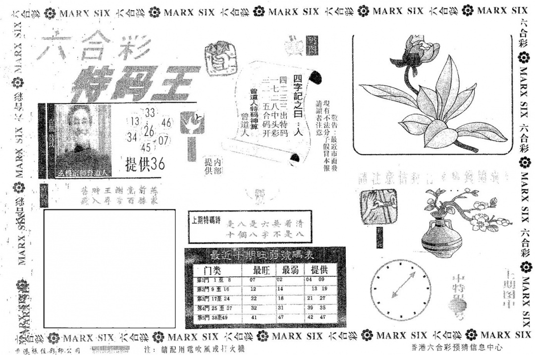 六合彩093期特码王A(黑白)