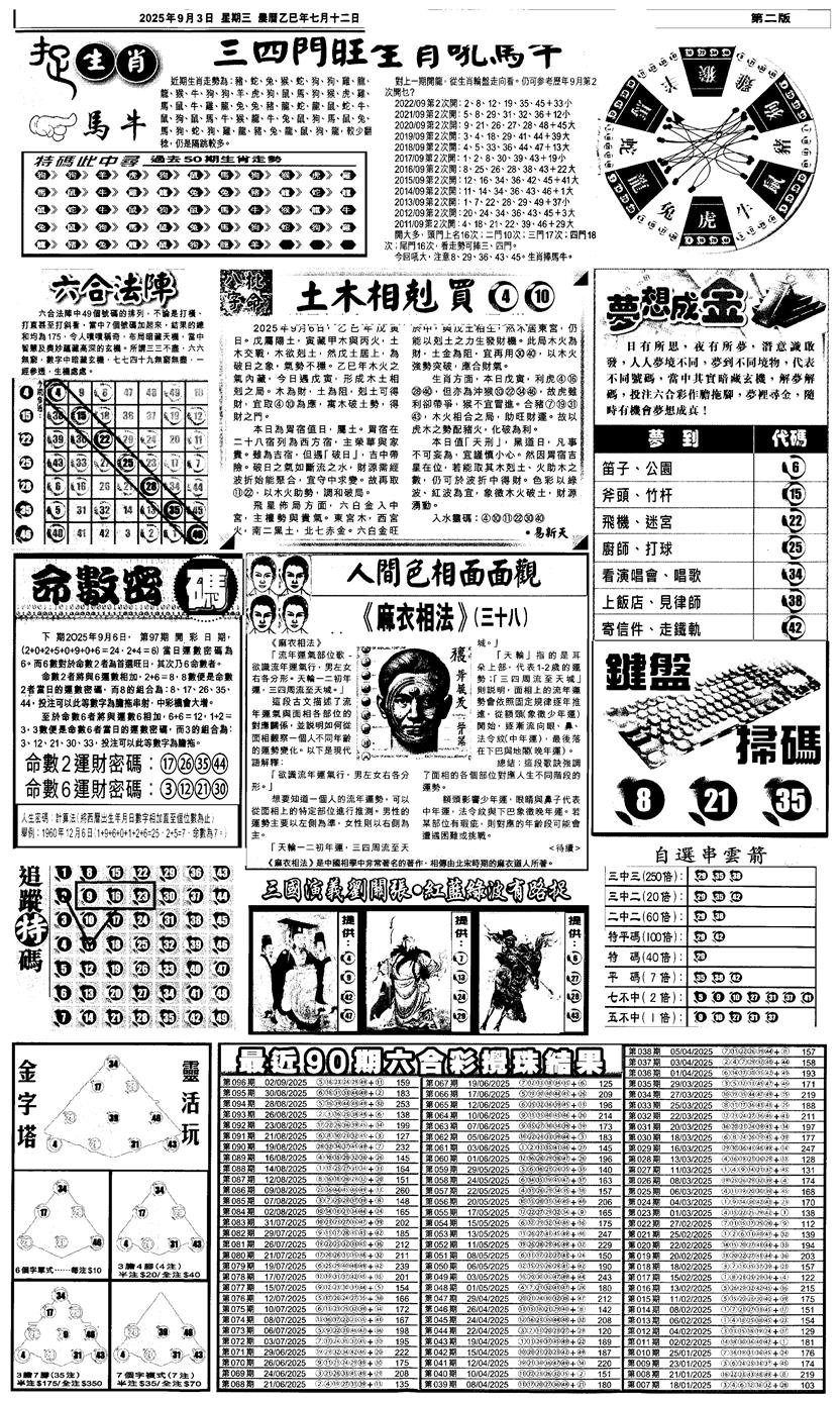 六合彩097期新报跑狗4(黑白)