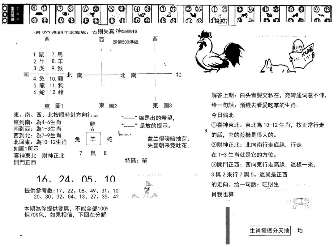 六合彩099期正版澳门足球报(黑白)