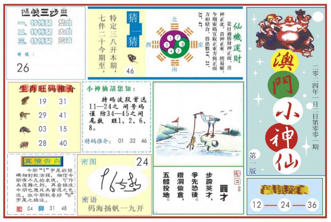 六合彩001期澳门小神仙-1