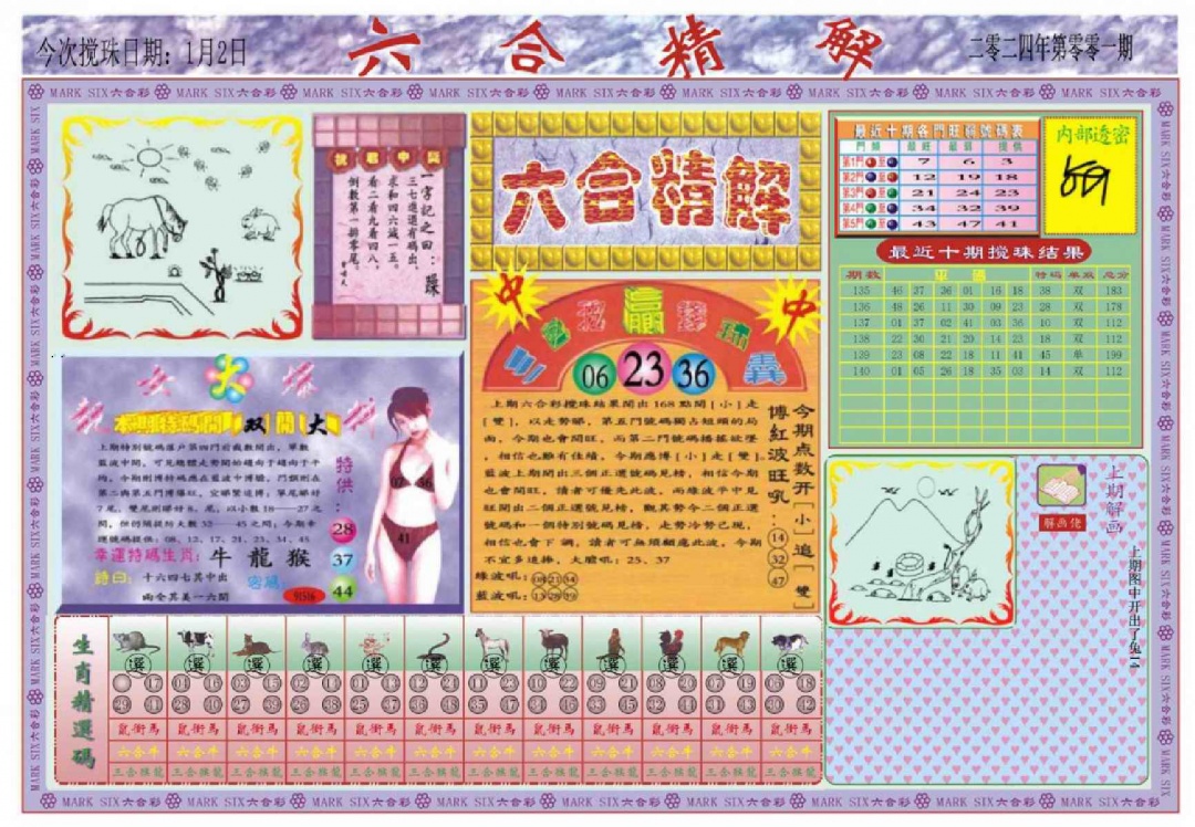 六合彩001期六合精解A