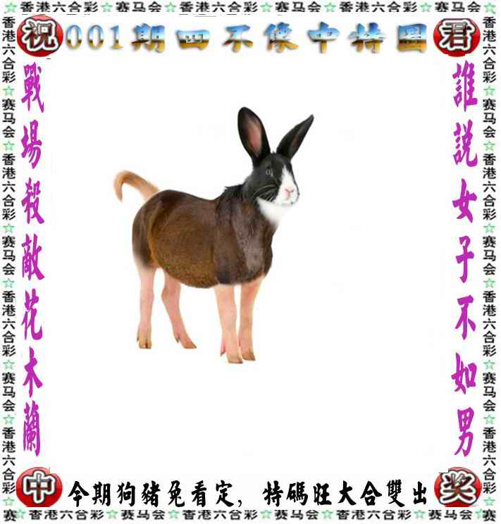 六合彩001期正版四不像