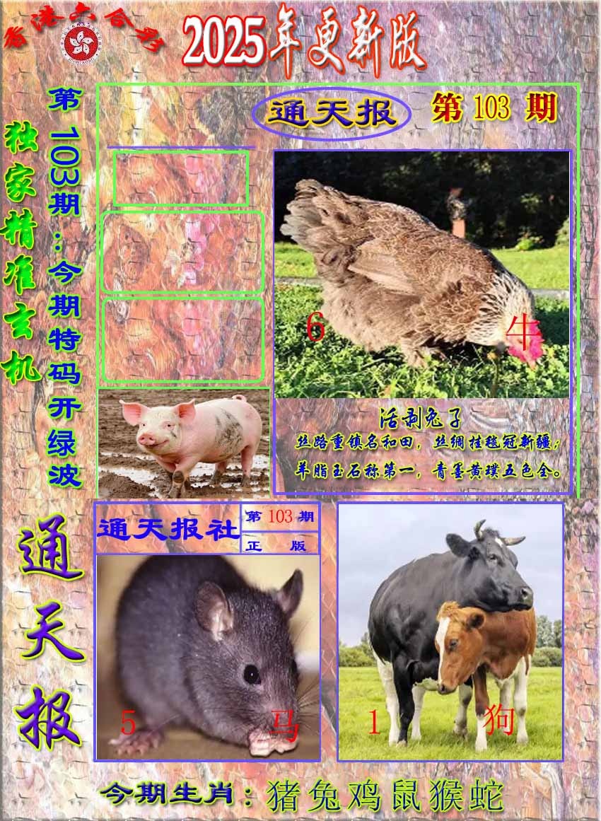 六合彩103期新通报