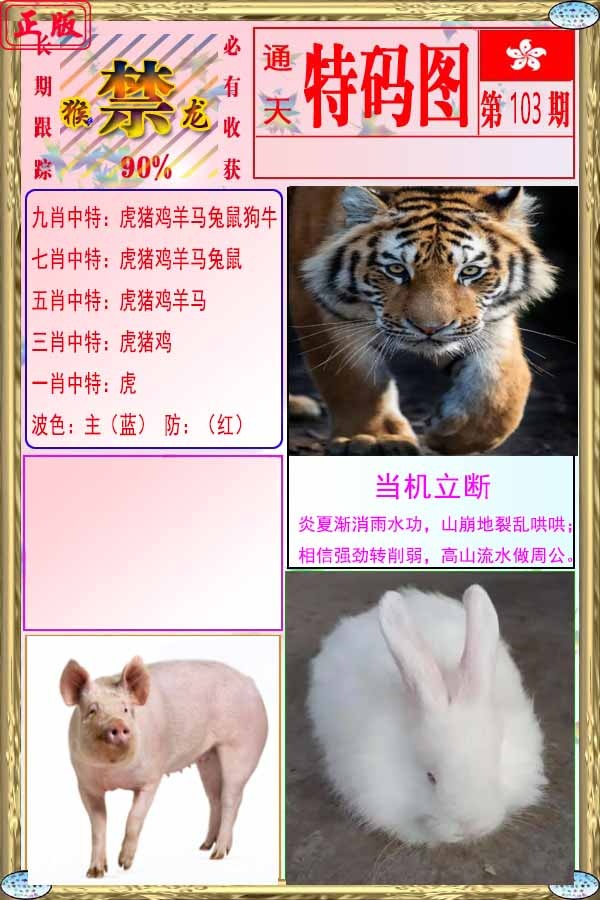 六合彩103期特码图
