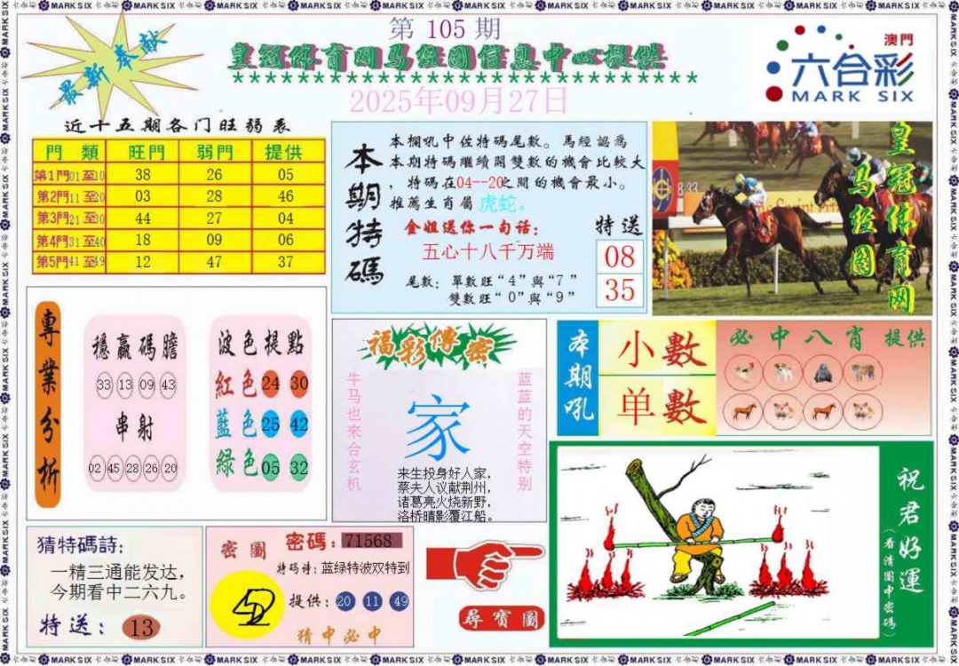 六合彩105期皇冠体育网马经图记录