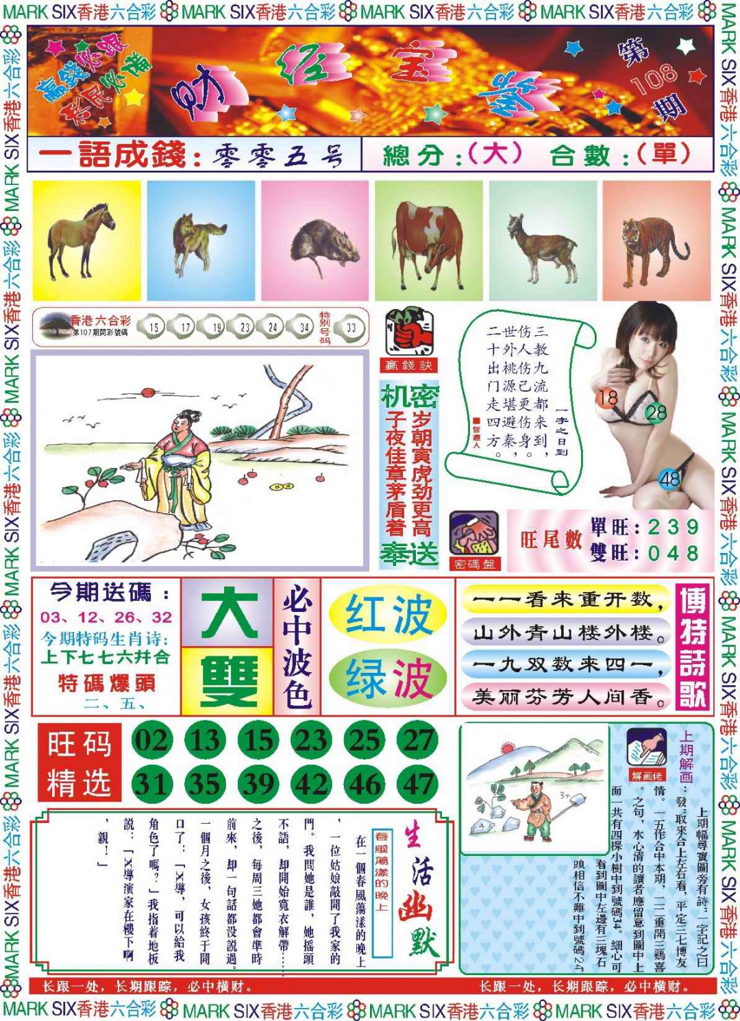 六合彩108期118财经宝鉴(新图)