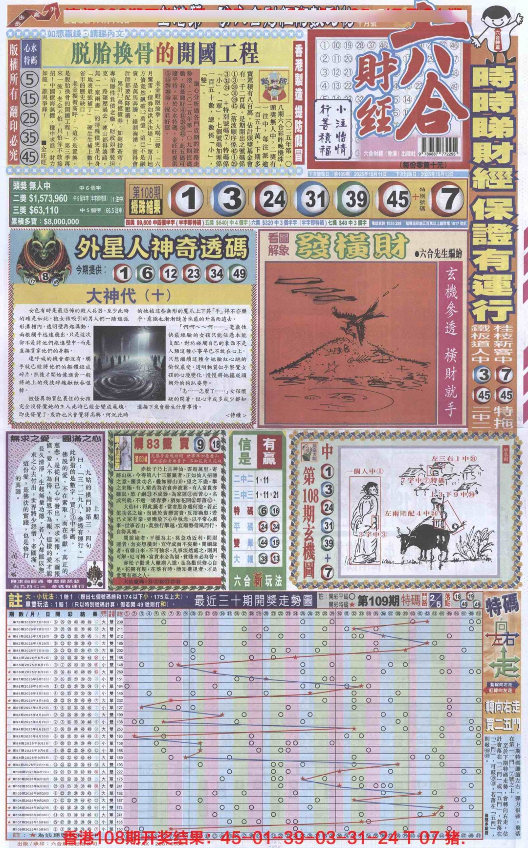 六合彩109期六合财经A加大版
