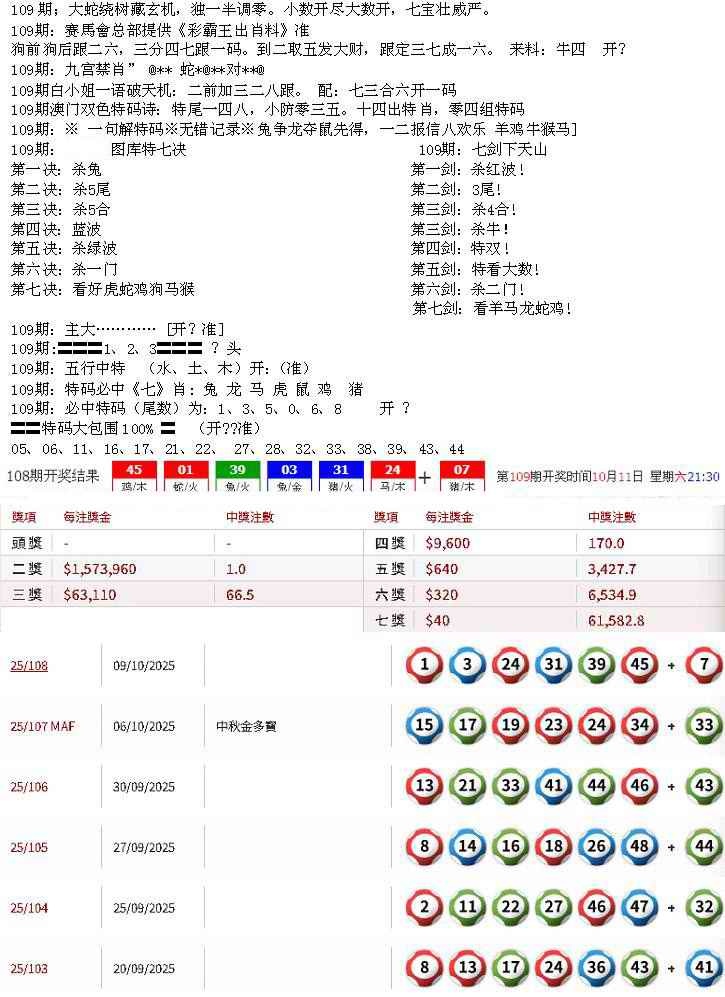 六合彩109期特新五鬼B