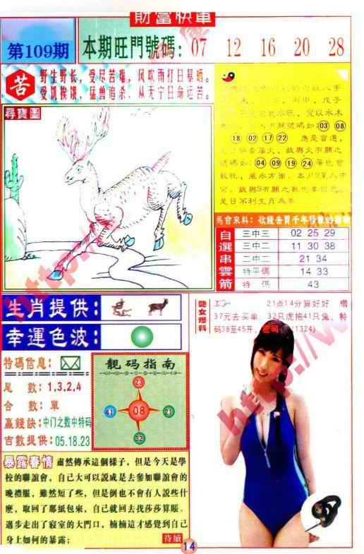 六合彩109期财富快车