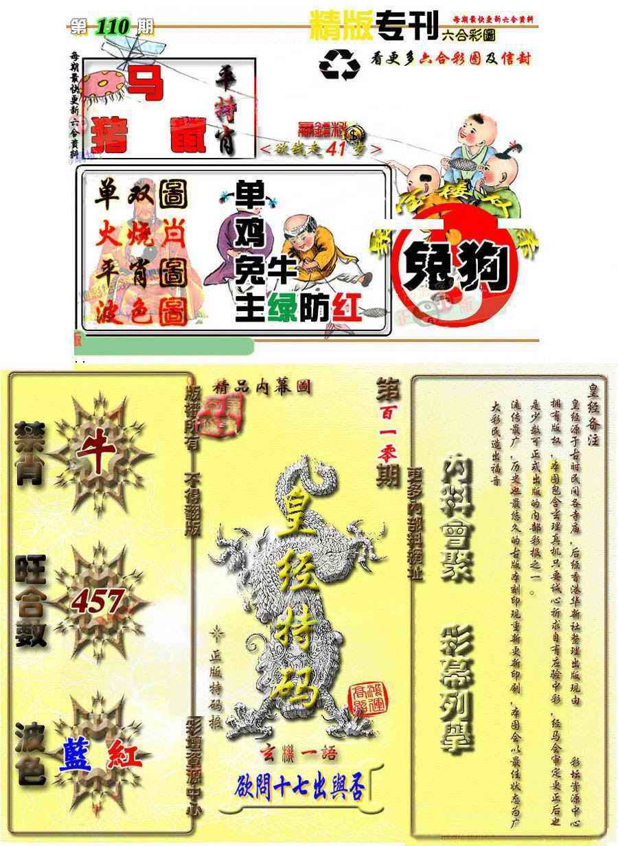 六合彩110期精版专刊
