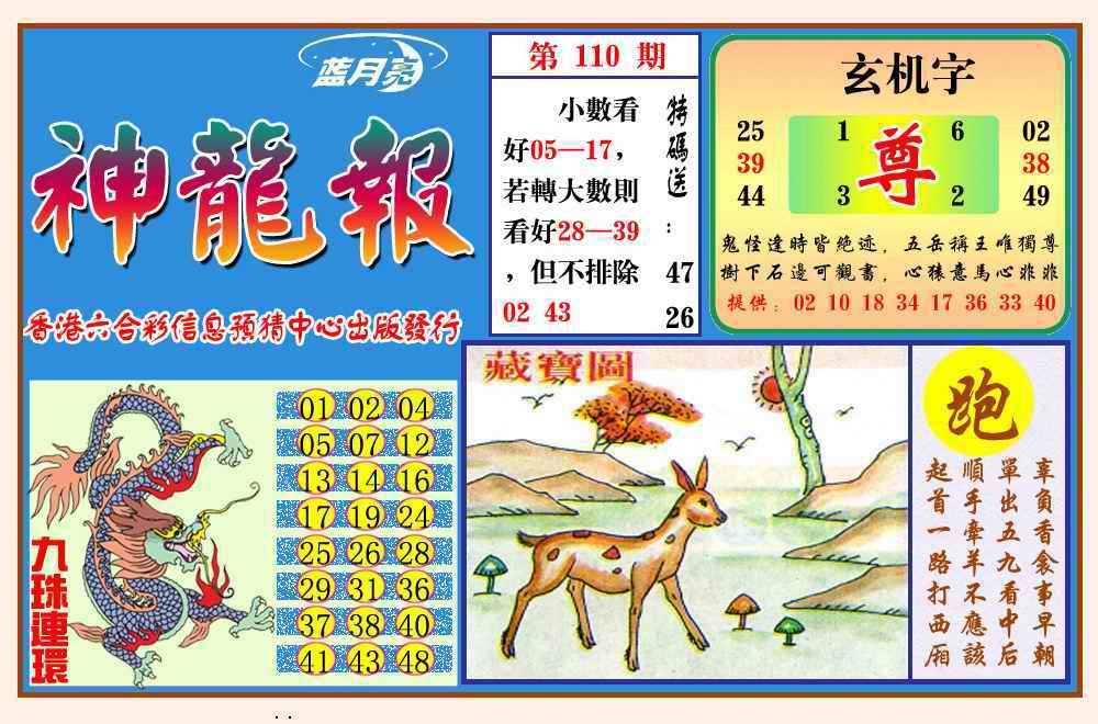 六合彩110期神龙报(新图)