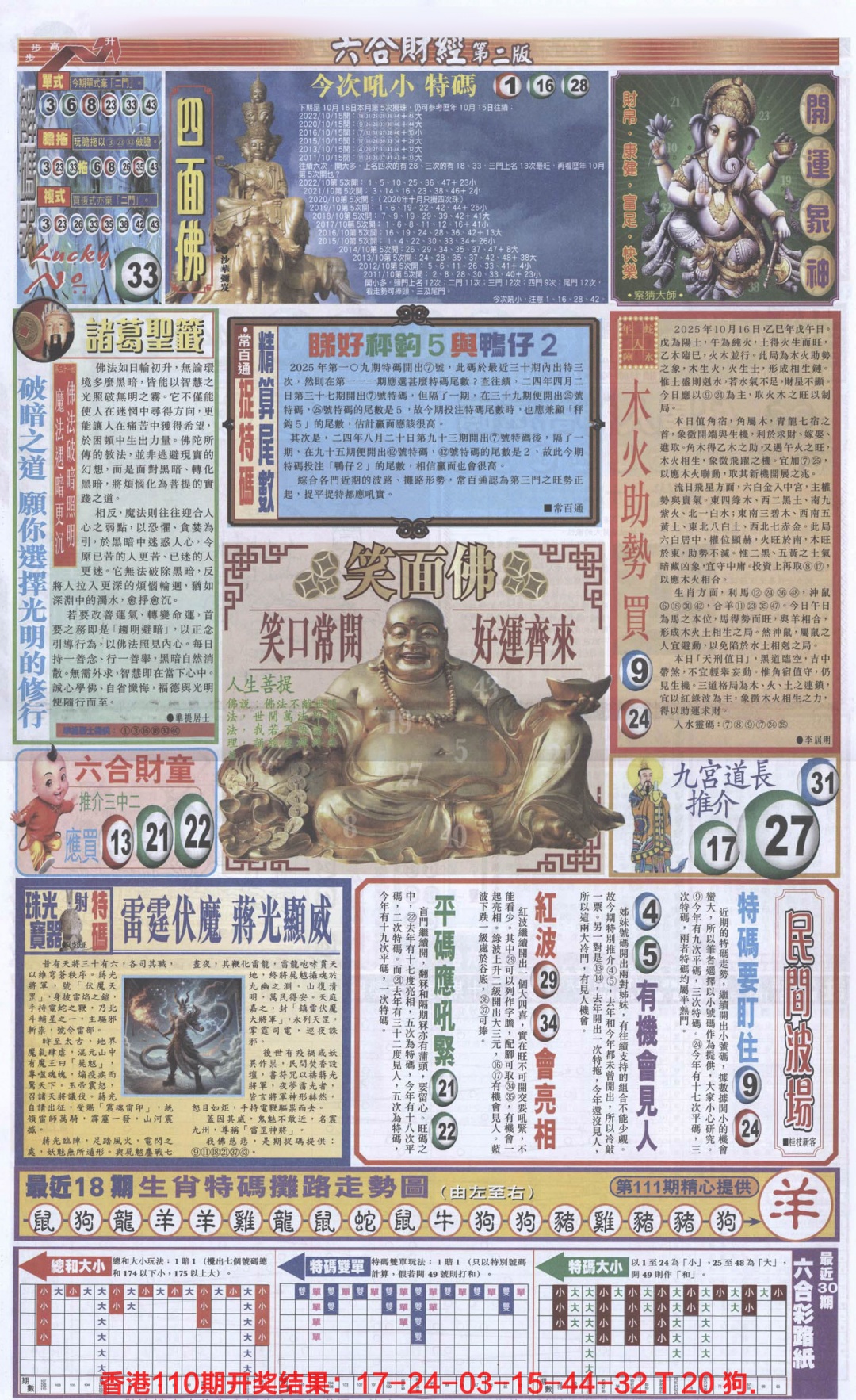 六合彩111期六合财经D加大版