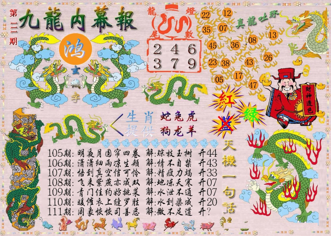 六合彩111期九龙内幕报